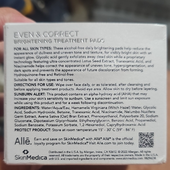 SkinMedica Even‎ & Correct Brightening Pads -NEW - Picture 2 of 3